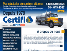 Tablet Screenshot of certiflo.ca